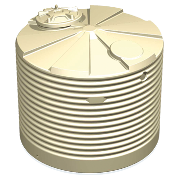 2,300 Litre Round Corrugated Team Poly Water Tank