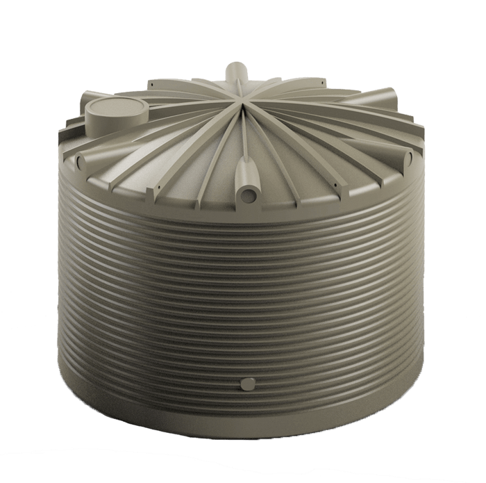 15,000 Litre Round Corrugated Team Poly Water Tank