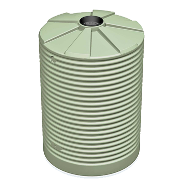 3,000 Litre Round Corrugated Team Poly Water Tank