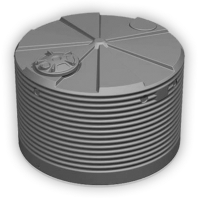 4,500 Litre Round Squat Team Poly Water Tank